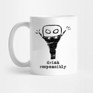 Bloody Mario - the Italian vampire – Drink responsibly (black on white) Mug